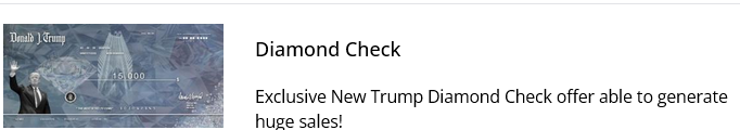 Donald Trump Gag Gifts - Trump Diamond Check